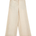 Pantalone bambina Monnalisa ecru' in velluto