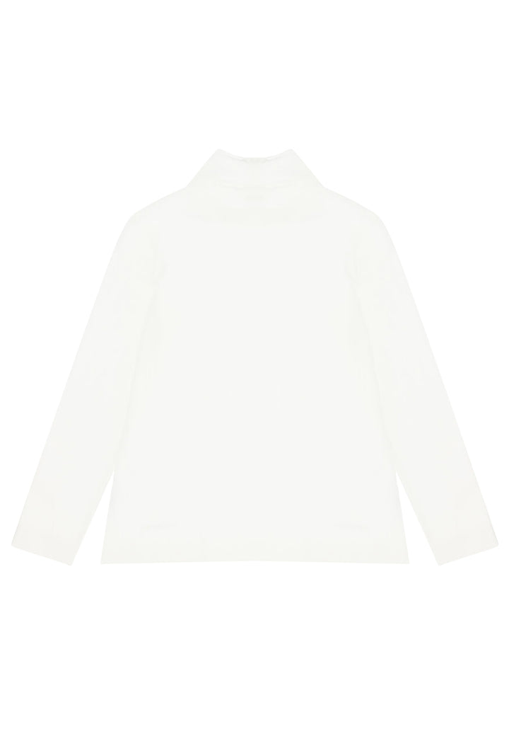 Maglia lupetto bambina Monnalisa bianca in cotone
