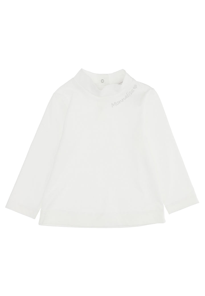 Lupetto neonata Monnalisa panna in jersey di cotone