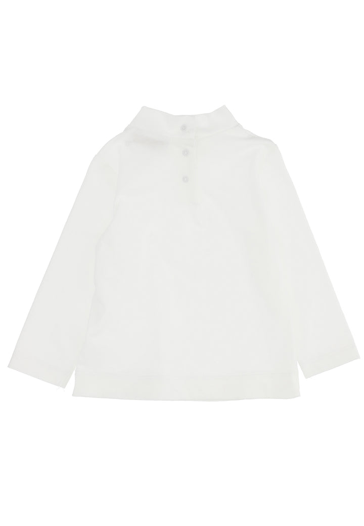 Lupetto neonata Monnalisa panna in jersey di cotone