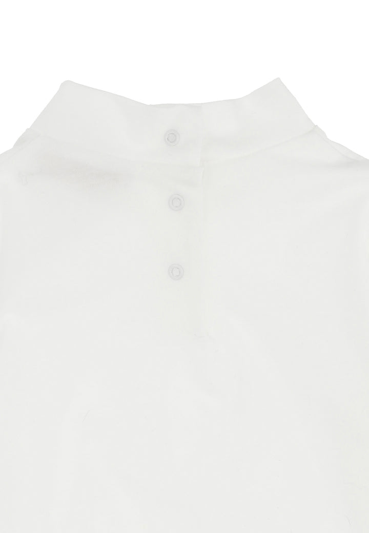 Lupetto neonata Monnalisa panna in jersey di cotone