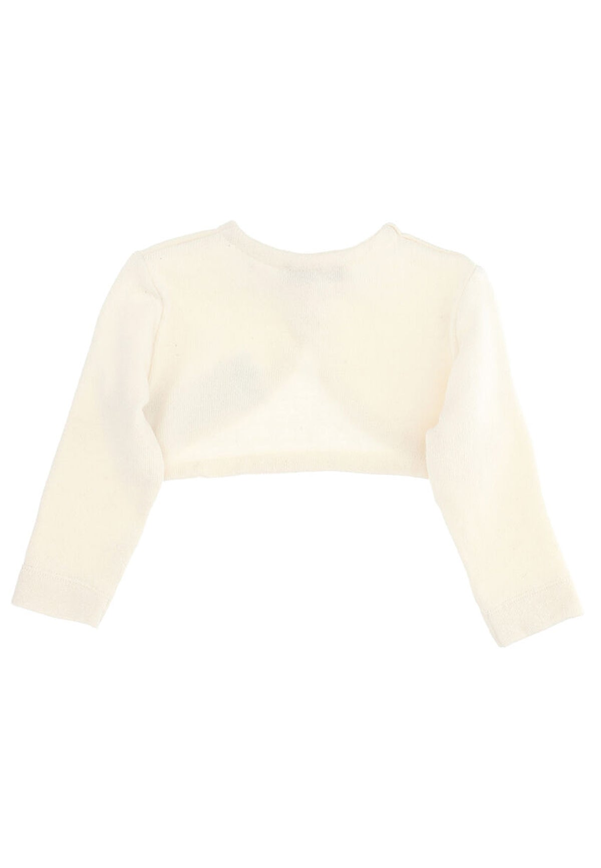 Maglia cardigan neonata Monnalisa panna in misto lana