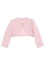 Maglia cardigan neonata Monnalisa rosa in misto lana