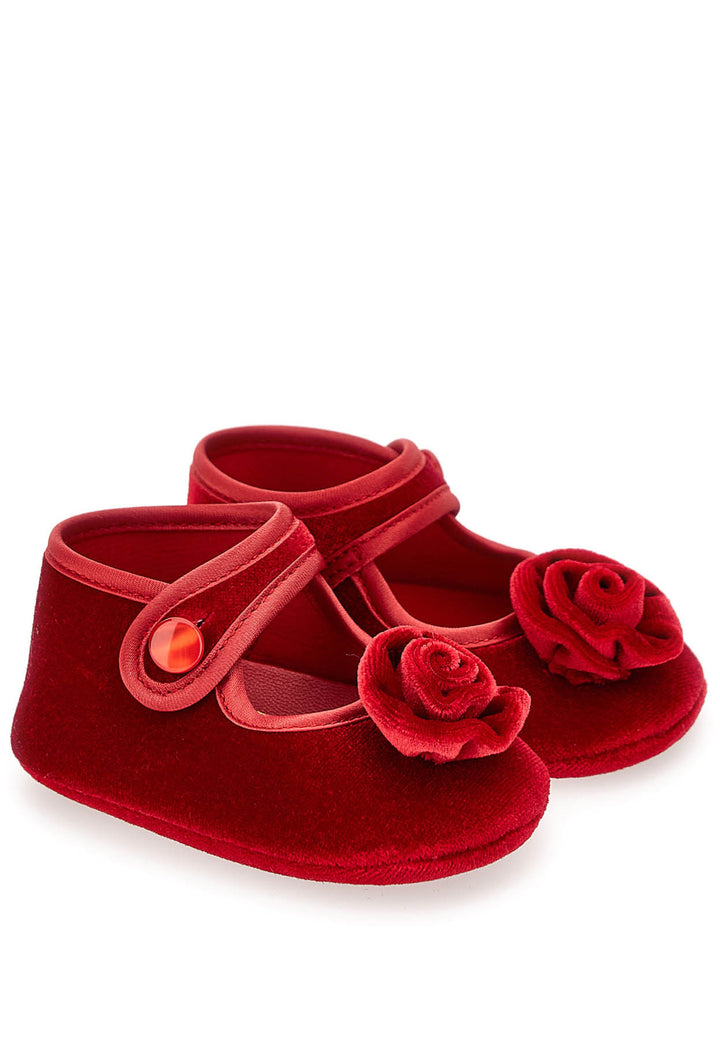 Ballerine neonata Monnalisa rosse in ciniglia