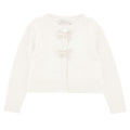 Maglia cardigan neonata Monnalisa panna in misto lana