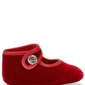 Scarpa neonata Monnalisa rossa rubino in velluto | ViaMonte Shop