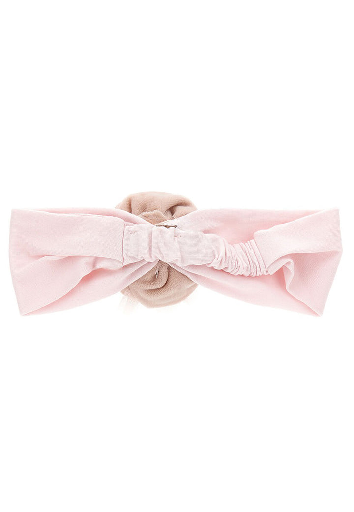 Fascia neonata Monnalisa rosa in velluto