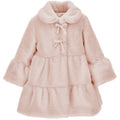 Cappotto neonata Monnalisa rosa in peluche
