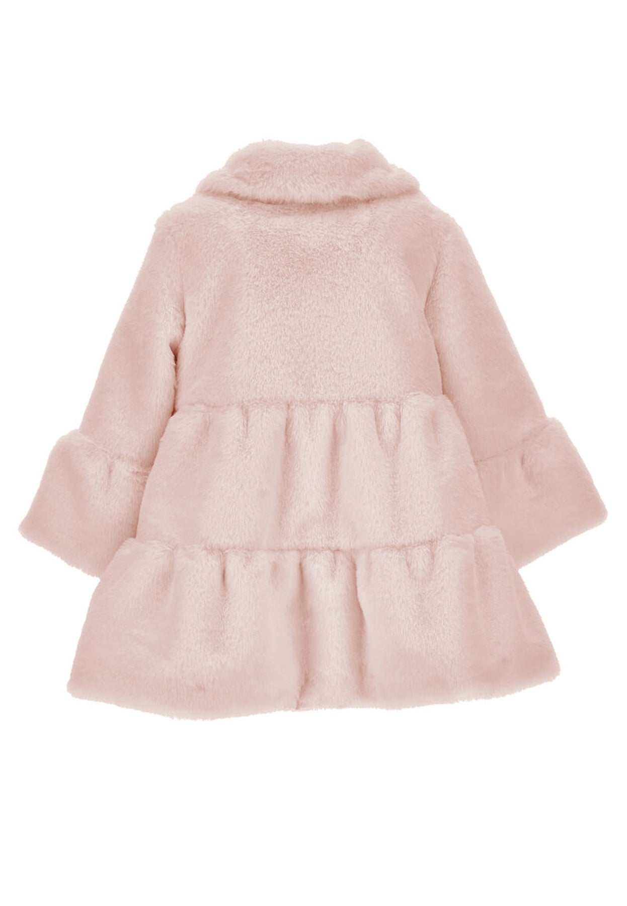Cappotto neonata Monnalisa rosa in peluche