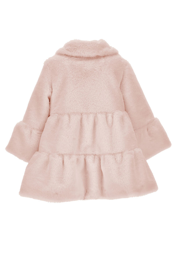 Cappotto neonata Monnalisa rosa in peluche
