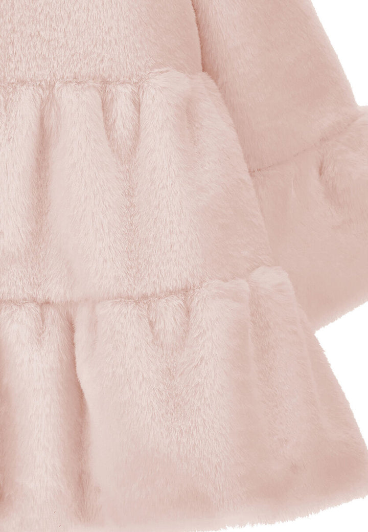 Cappotto neonata Monnalisa rosa in peluche