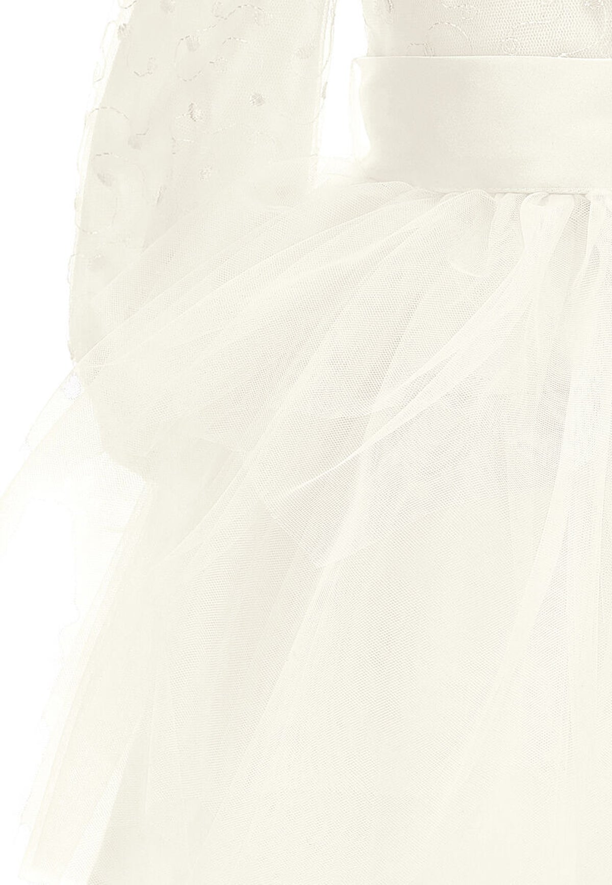 Vestito neonata Monnalisa bianco in tulle | ViaMonte Shop