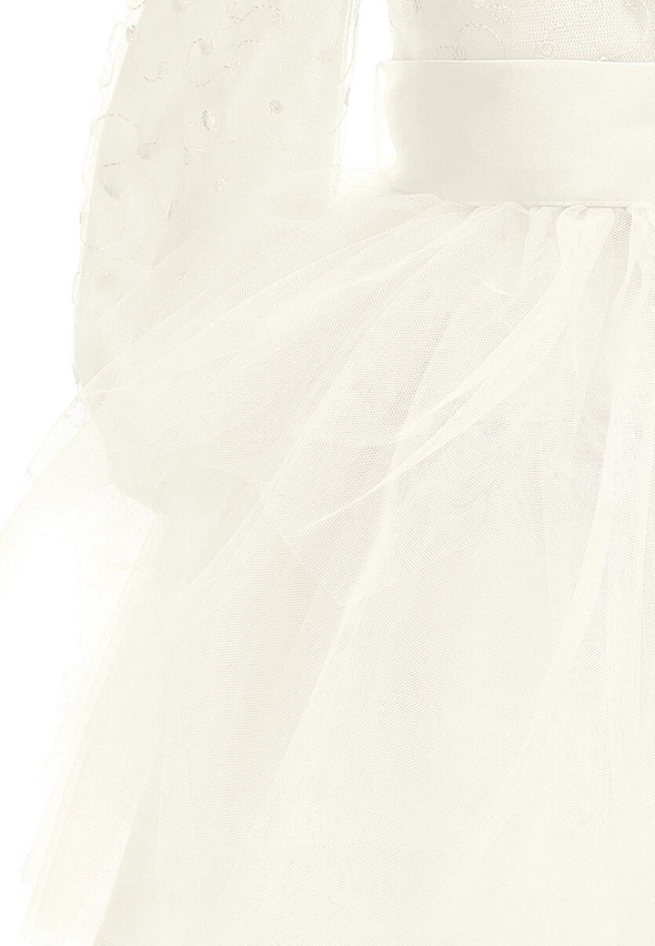 Vestito neonata Monnalisa bianco in tulle