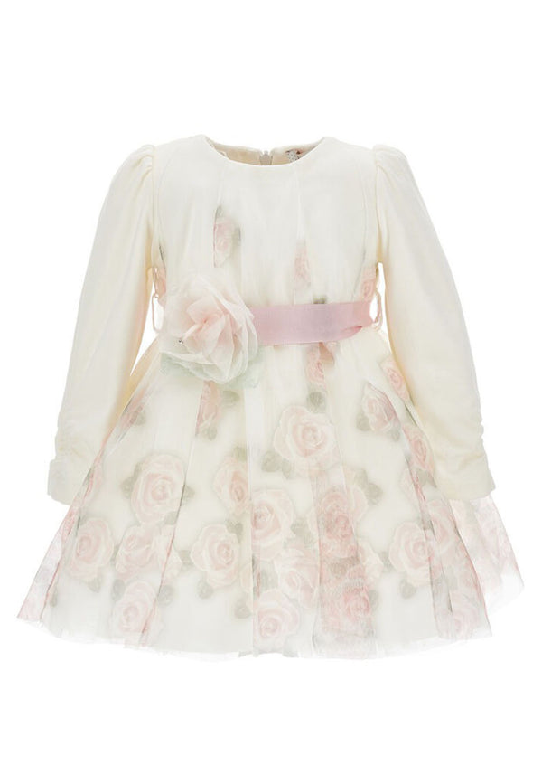 Vestito neonata Monnalisa bianco in tulle