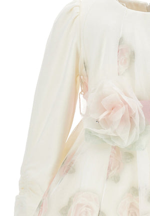Vestito neonata Monnalisa bianco in tulle