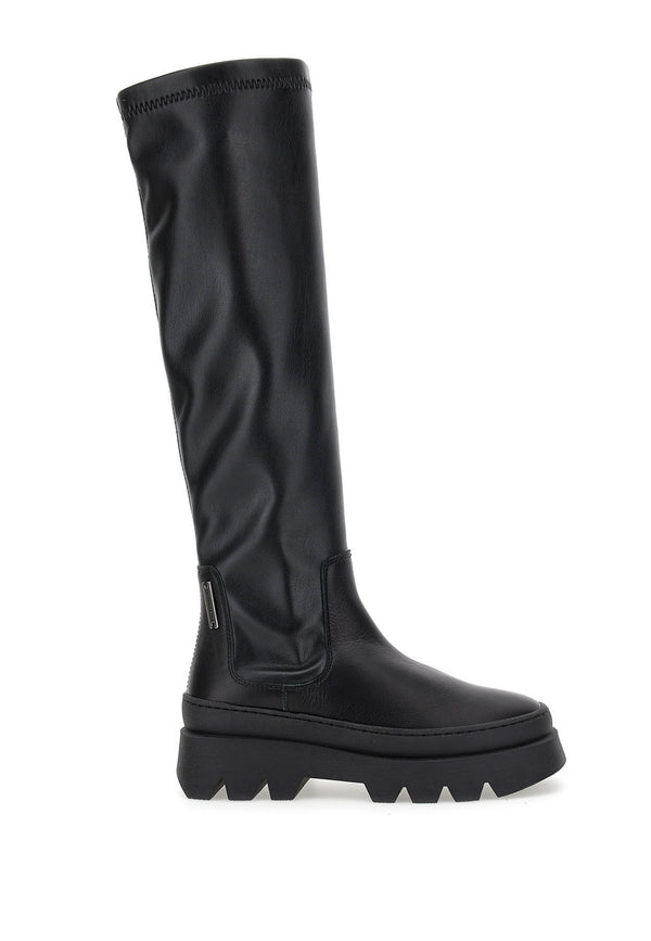 Stivali bambina Monnalisa neri in nappa