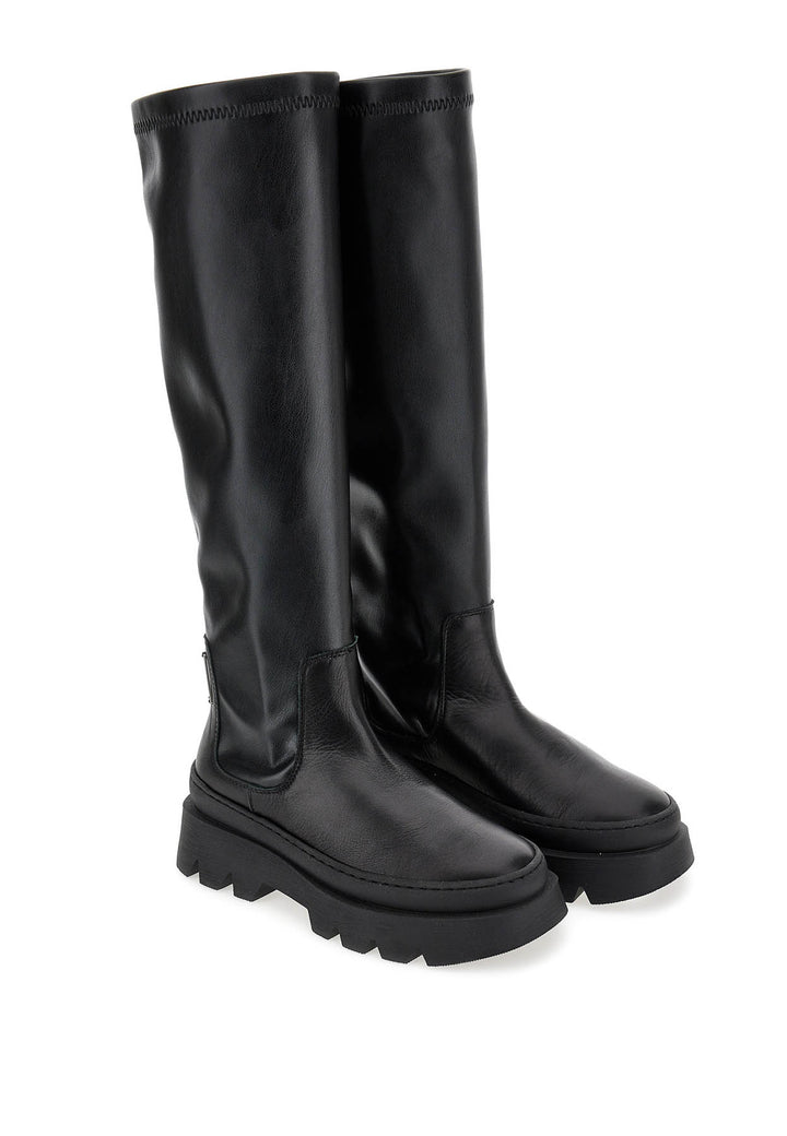 Stivali bambina Monnalisa neri in nappa