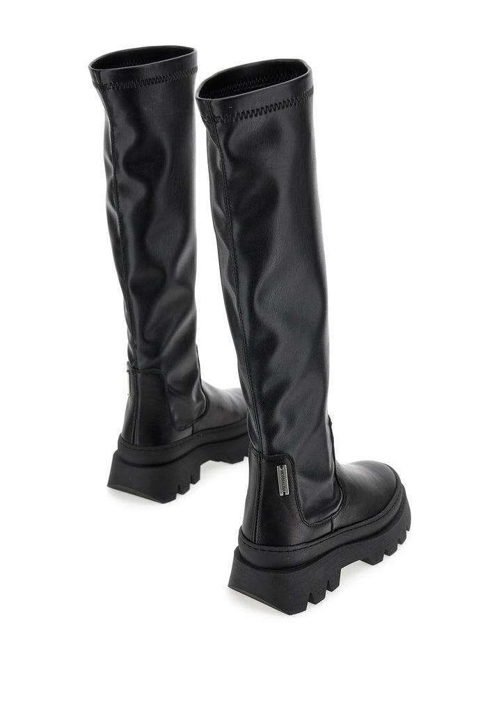 Stivali bambina Monnalisa neri in nappa