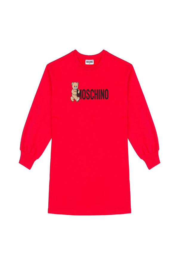 Vestito bambina Moschino Kids rosso in cotone