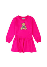 Vestito bambina Moschino Kids fucsia in cotone