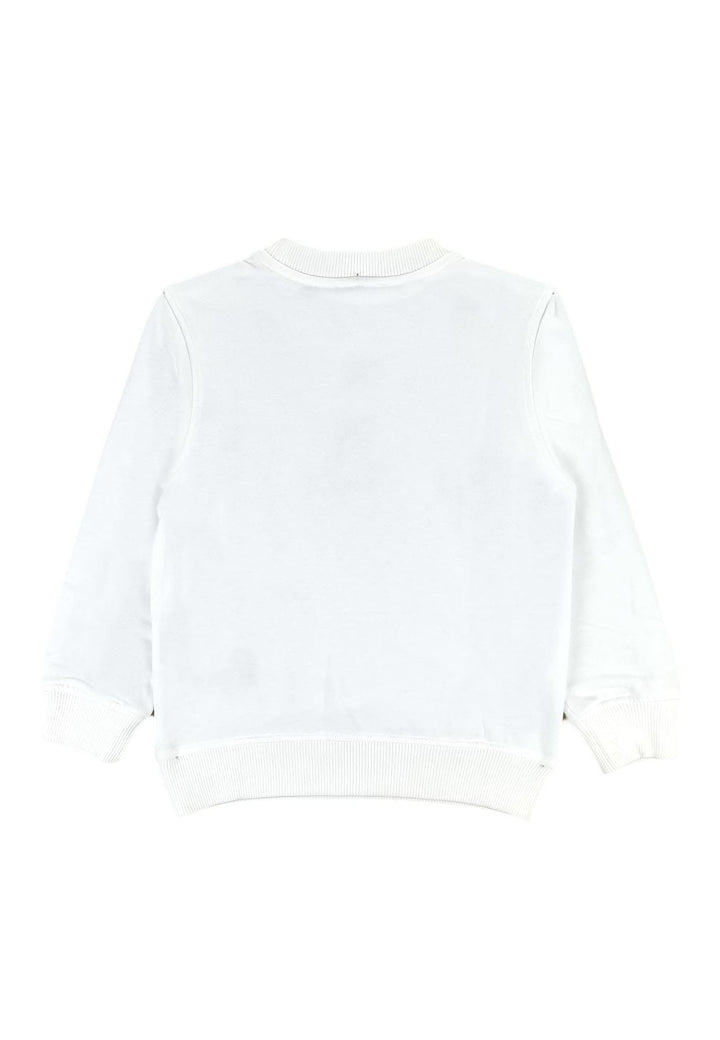 Felpa bambino Moschino Kids bianca in cotone