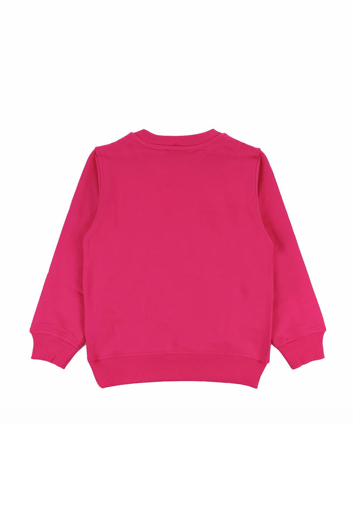 Felpa bambina Moschino Kids fucsia in cotone