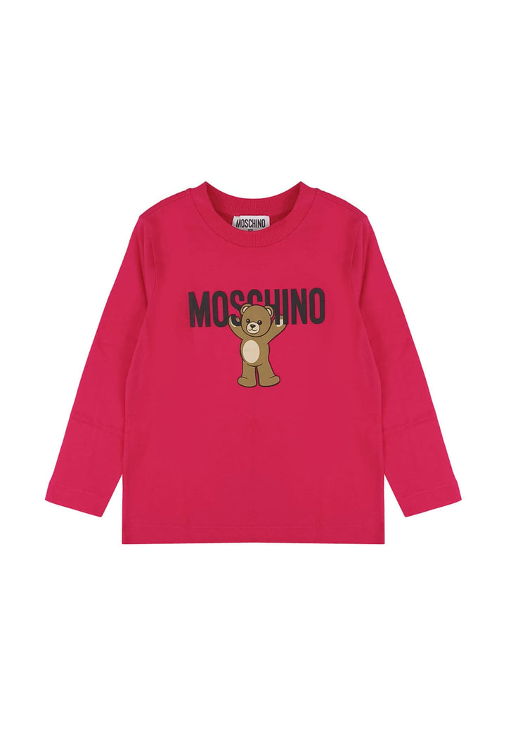 Moschino Kids t-shirt fucsia bambina in cotone
