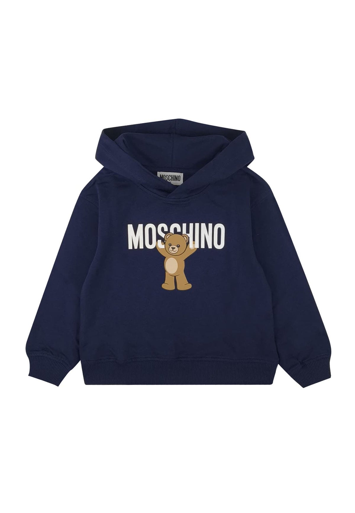 Moschino Kids felpa blu bambino in cotone