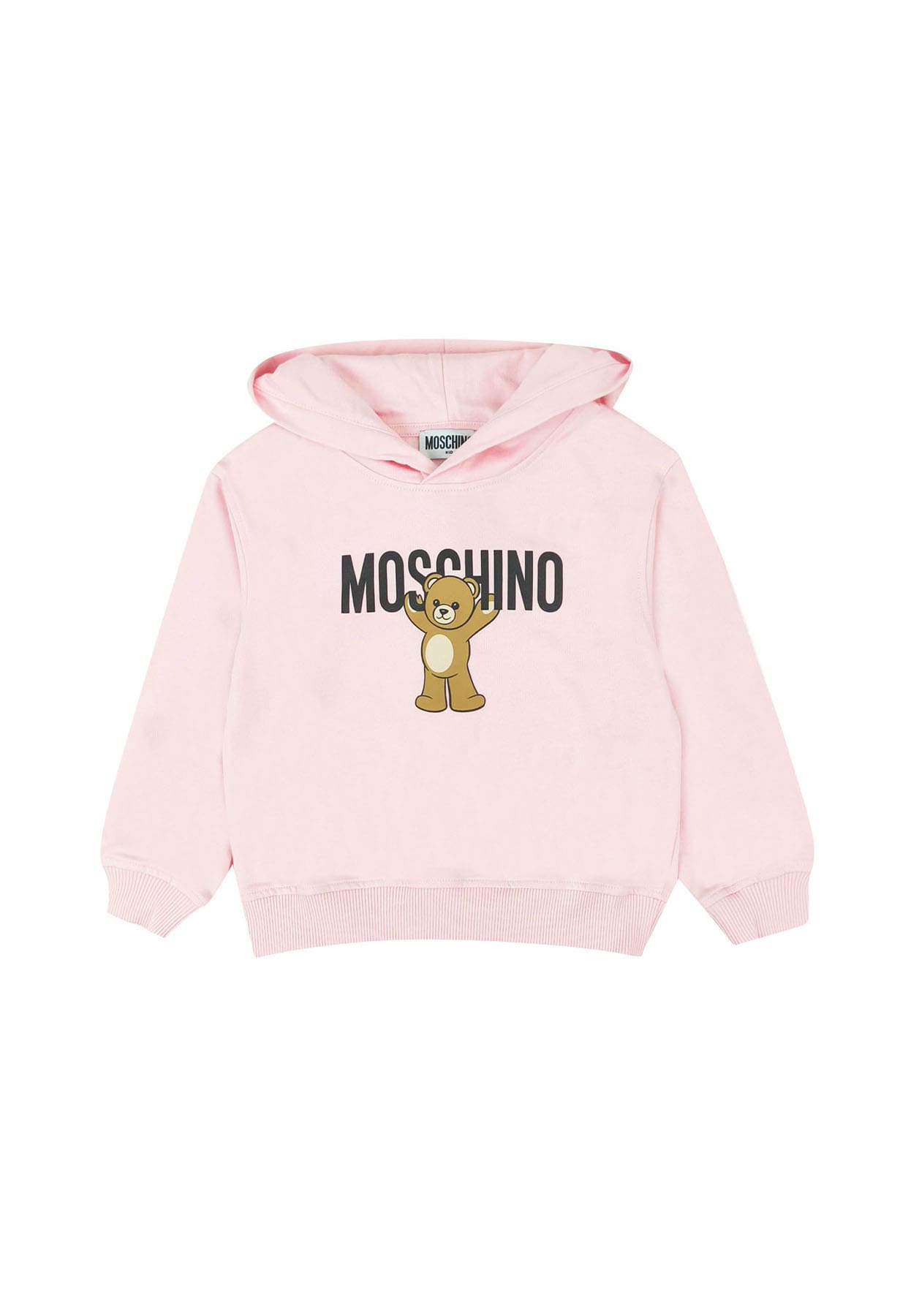 Tuta bambina Moschino Kids rosa in cotone | ViaMonte Shop