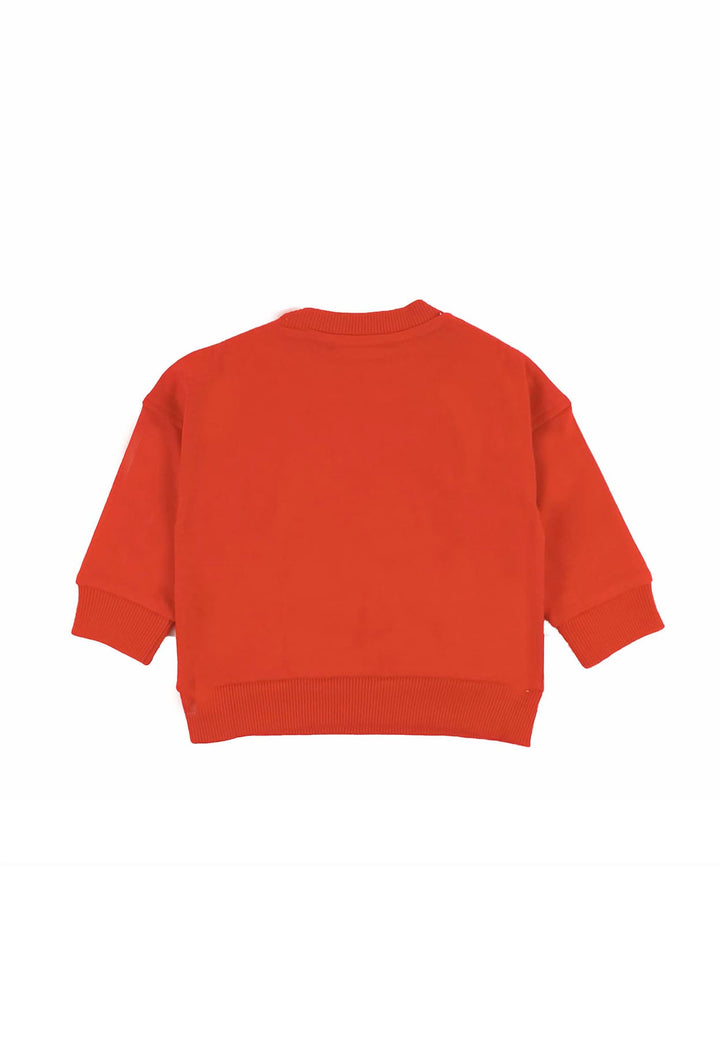 Felpa neonato Moschino Kids rossa in cotone