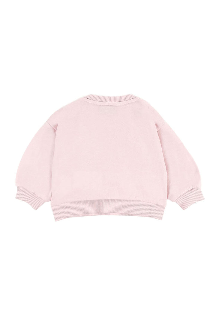 Felpa neonata Moschino Kids rosa in cotone