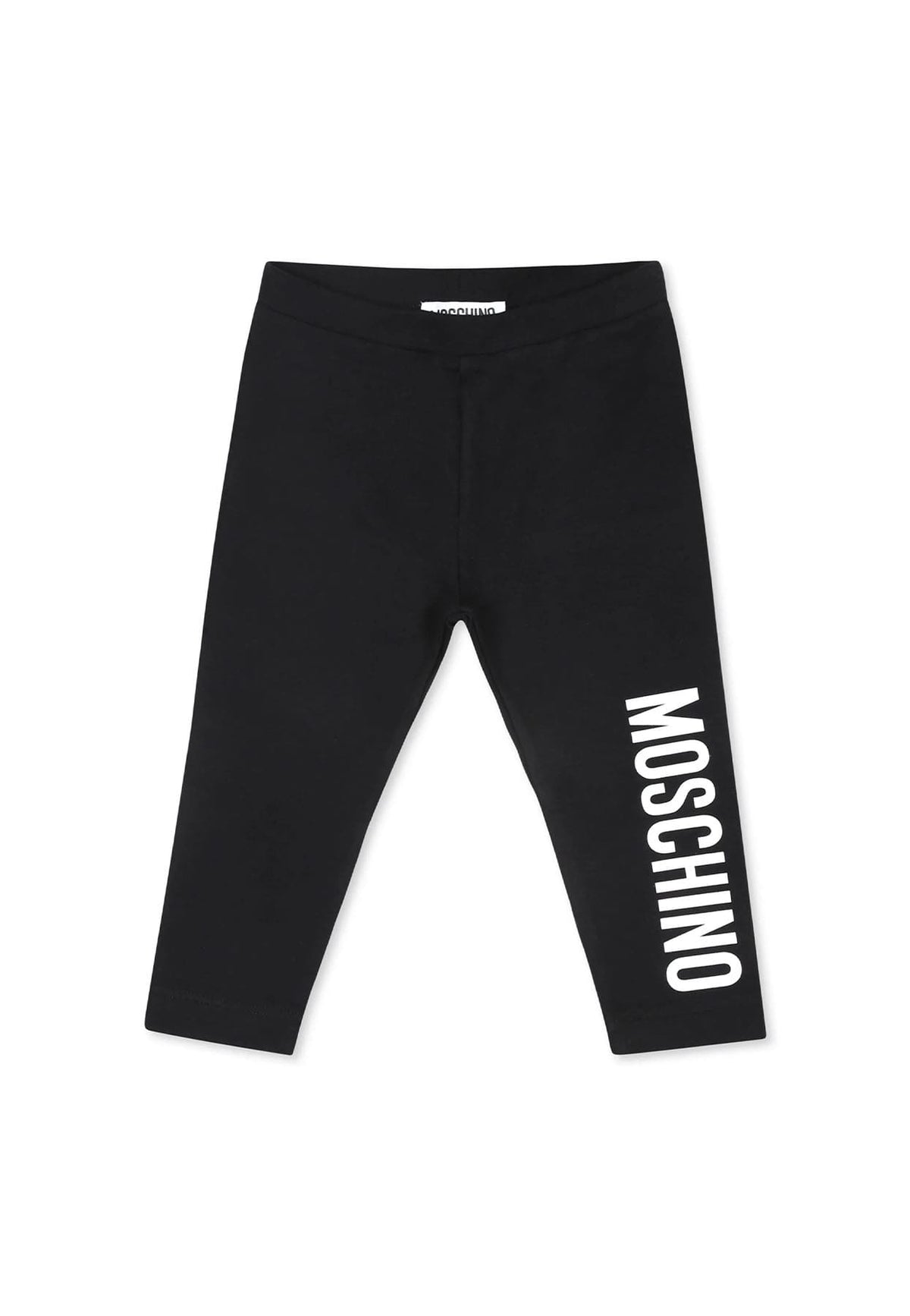 Moschino kids leggings nero bambina in cotone