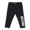 Moschino kids leggings nero neonata in cotone