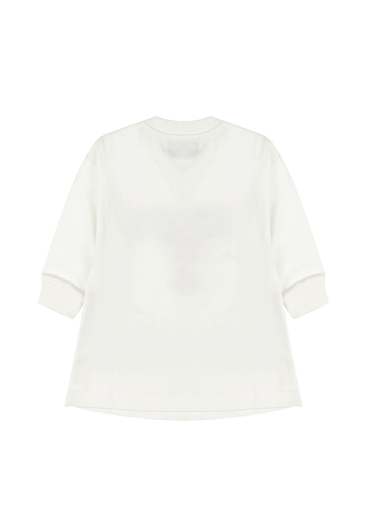 Moschino Kids vestito bianco neonata in cotone