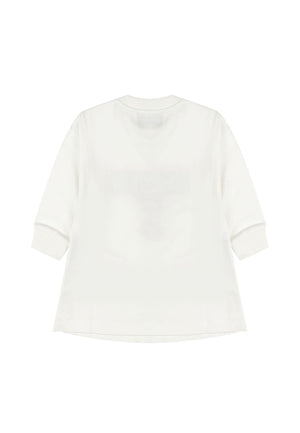 Moschino Kids vestito bianco neonata in cotone