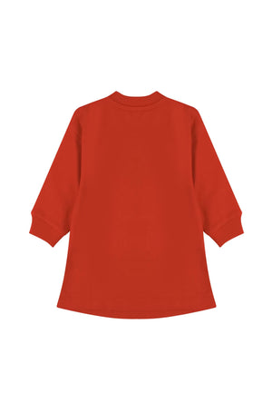 Moschino Kids vestito rosso neonata in cotone