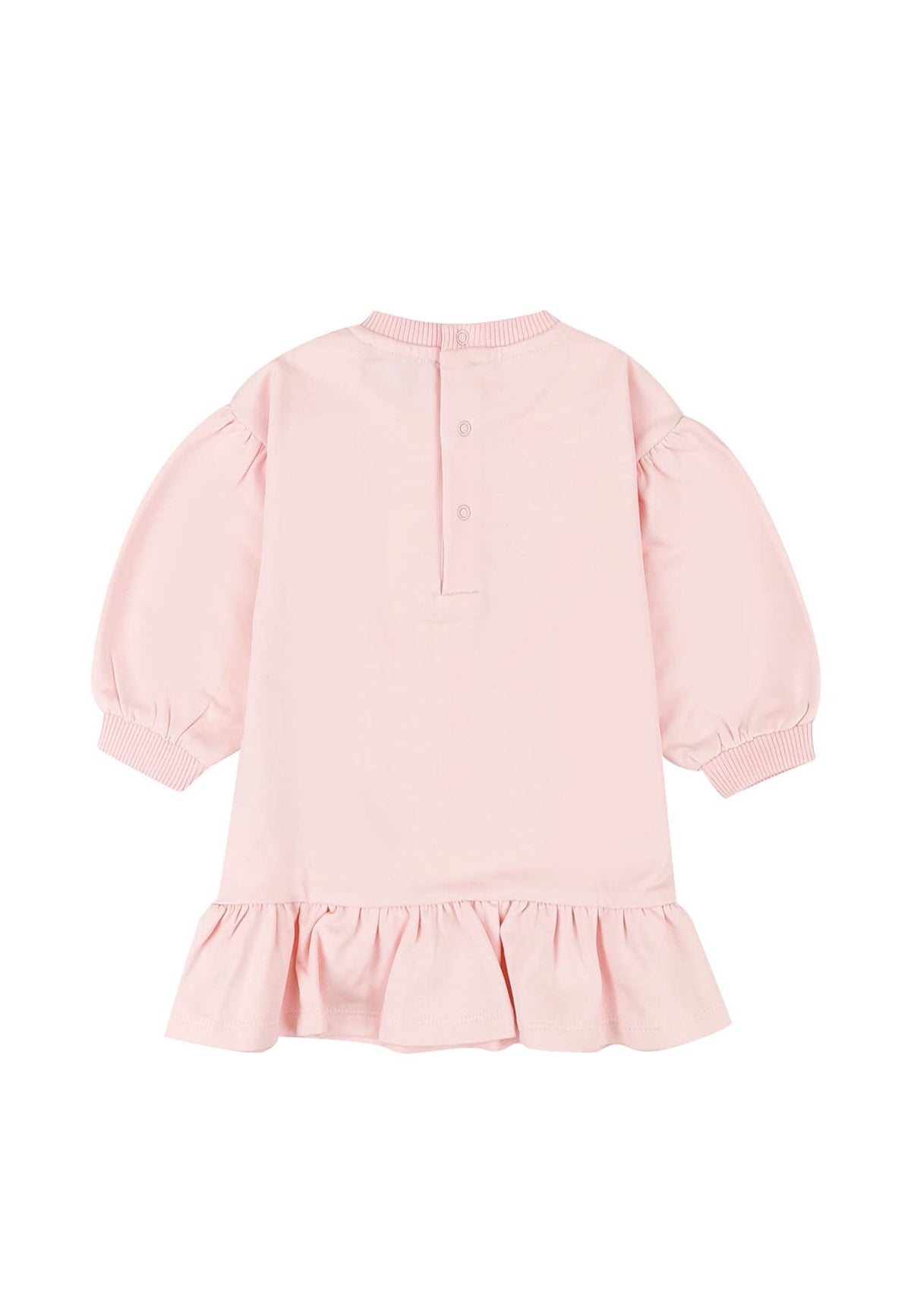 Moschino Kids vestito rosa neonata in felpa di cotone