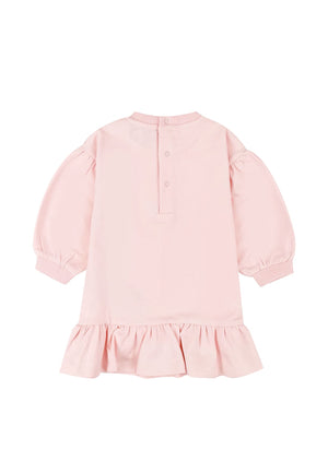 Moschino Kids vestito rosa neonata in felpa di cotone