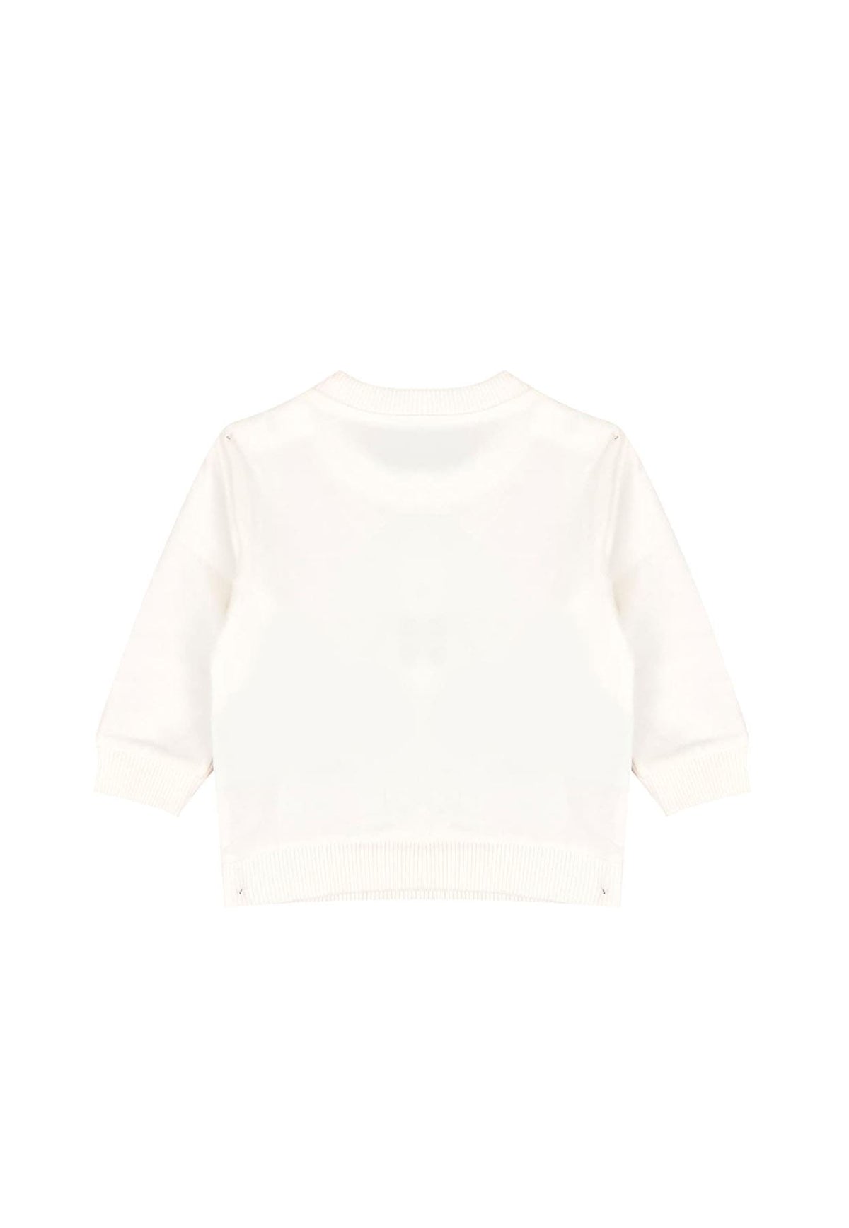 Felpa bambina Moschino Kids bianca in cotone