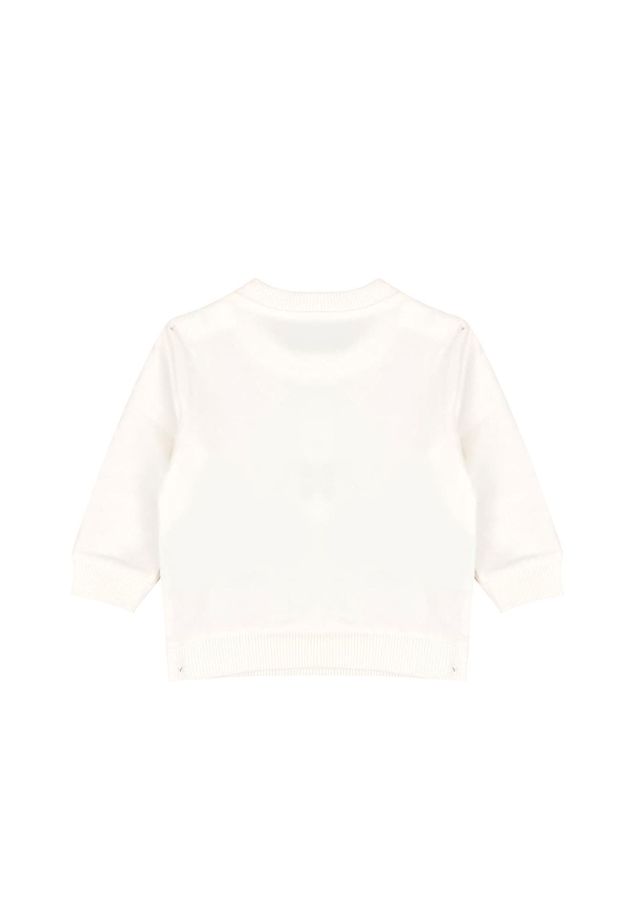 Felpa neonata Moschino Kids bianca in cotone