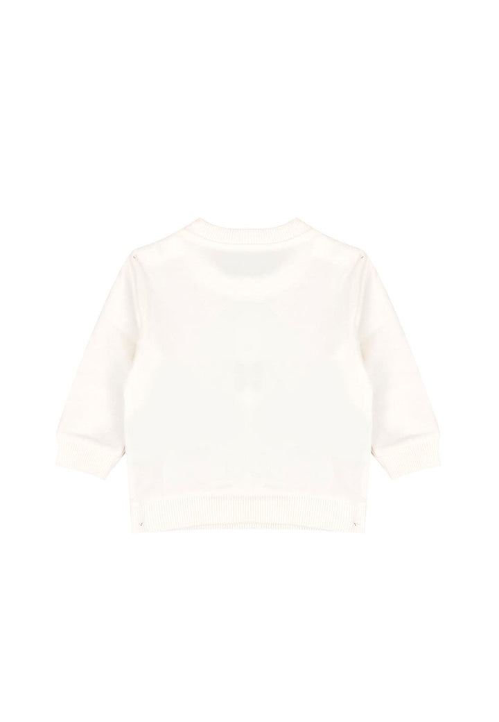 Felpa neonata Moschino Kids bianca in cotone