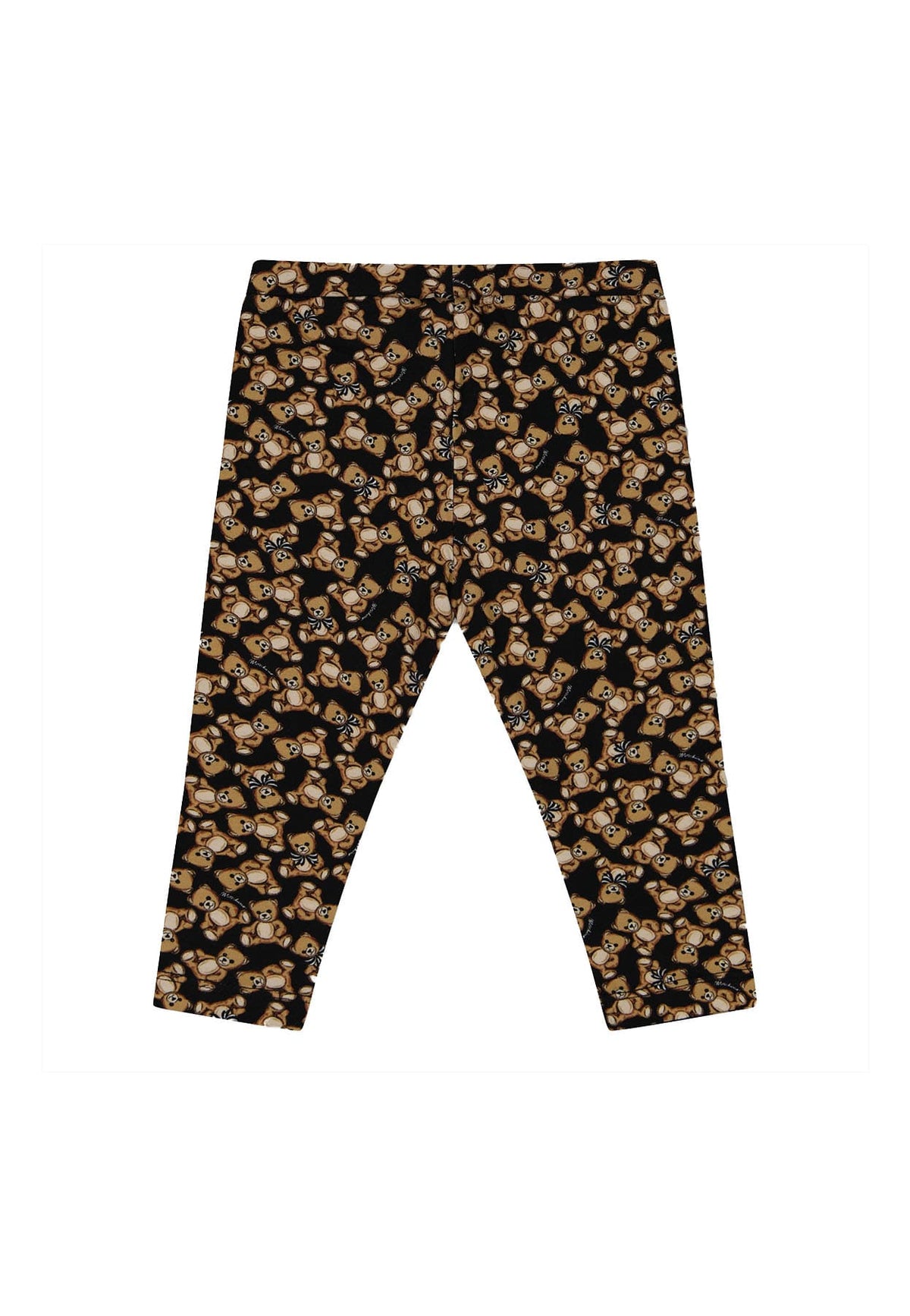 Moschino Kids leggings nero bambina in cotone