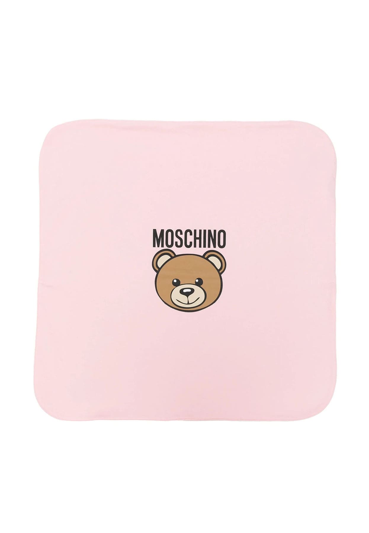 Moschino Kids copertina rosa neonata in cotone