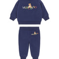 Tuta neonato Moschino Kids blu in cotone