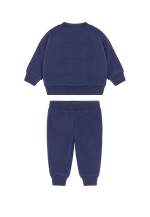 Tuta neonato Moschino Kids blu in cotone