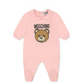 Tutina neonata Moschino Kids rosa in cotone