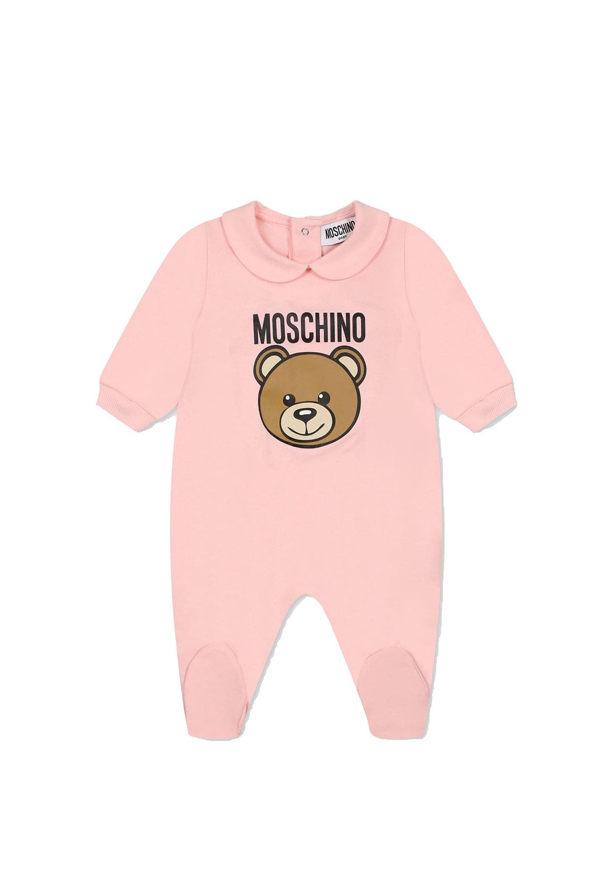 Tutina neonata Moschino Kids rosa in cotone
