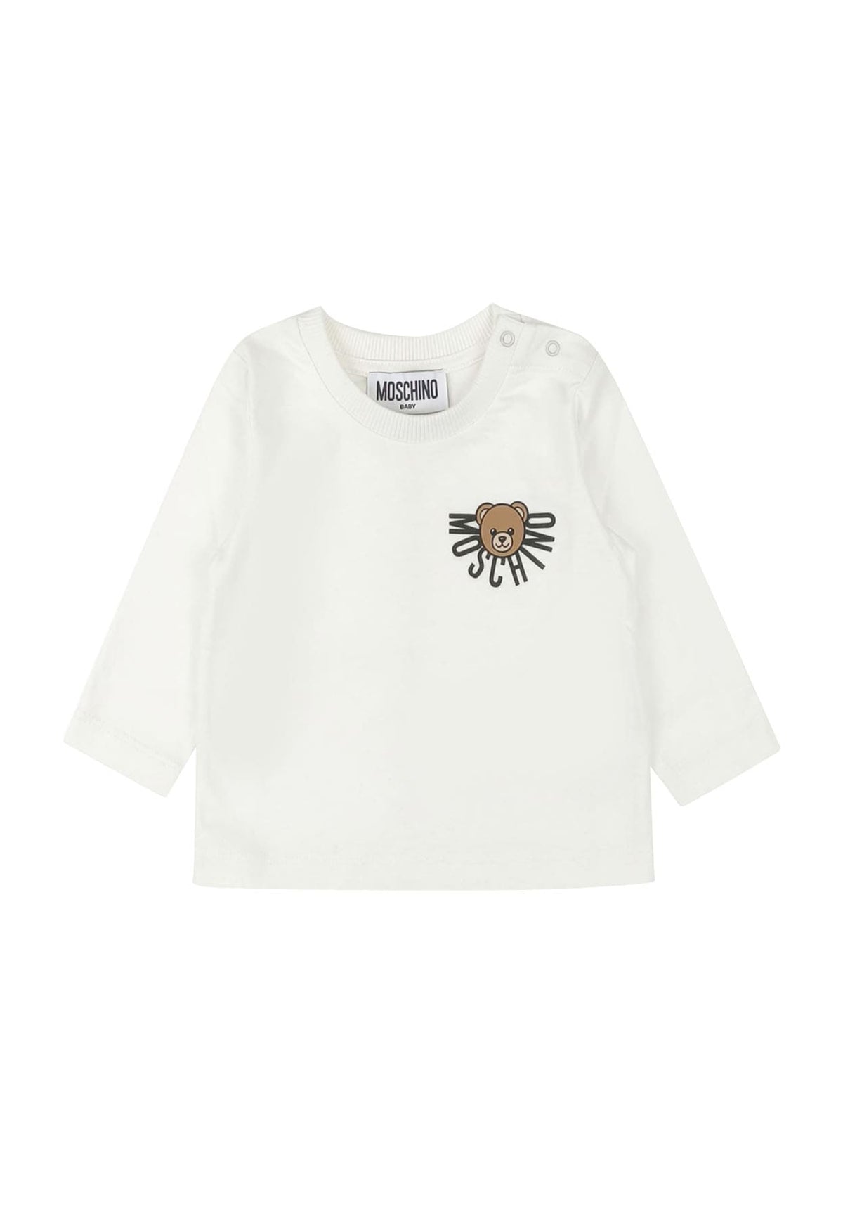 Moschino Kids t-shirt bianca neonato in cotone
