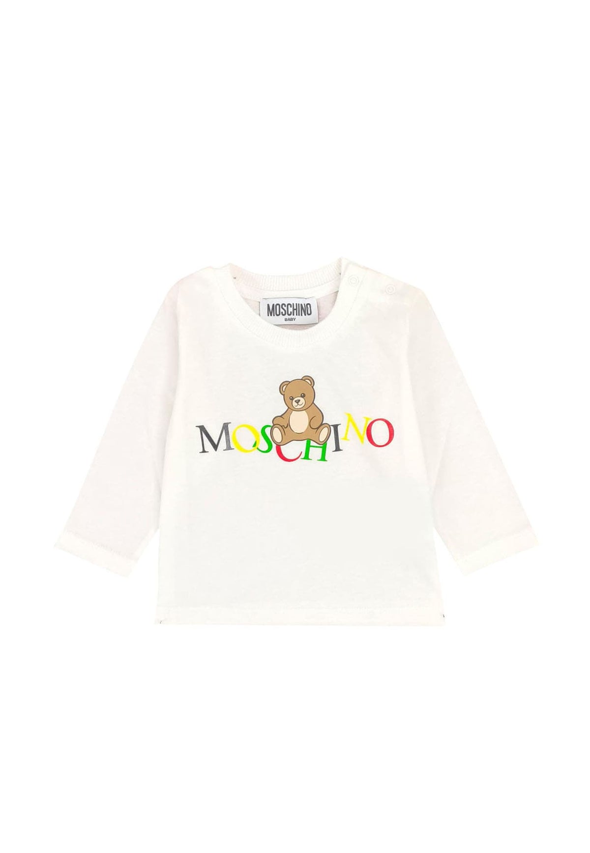 T-shirt bambino Moschino Kids bianca in cotone