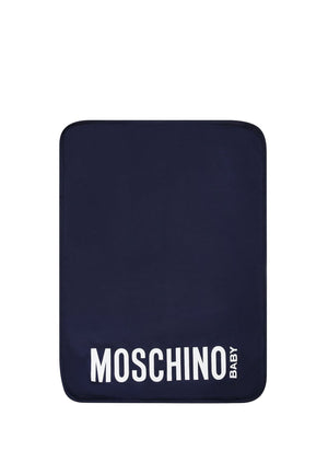 Borsa fasciatoio Moschino Kids neonato blu in cotone